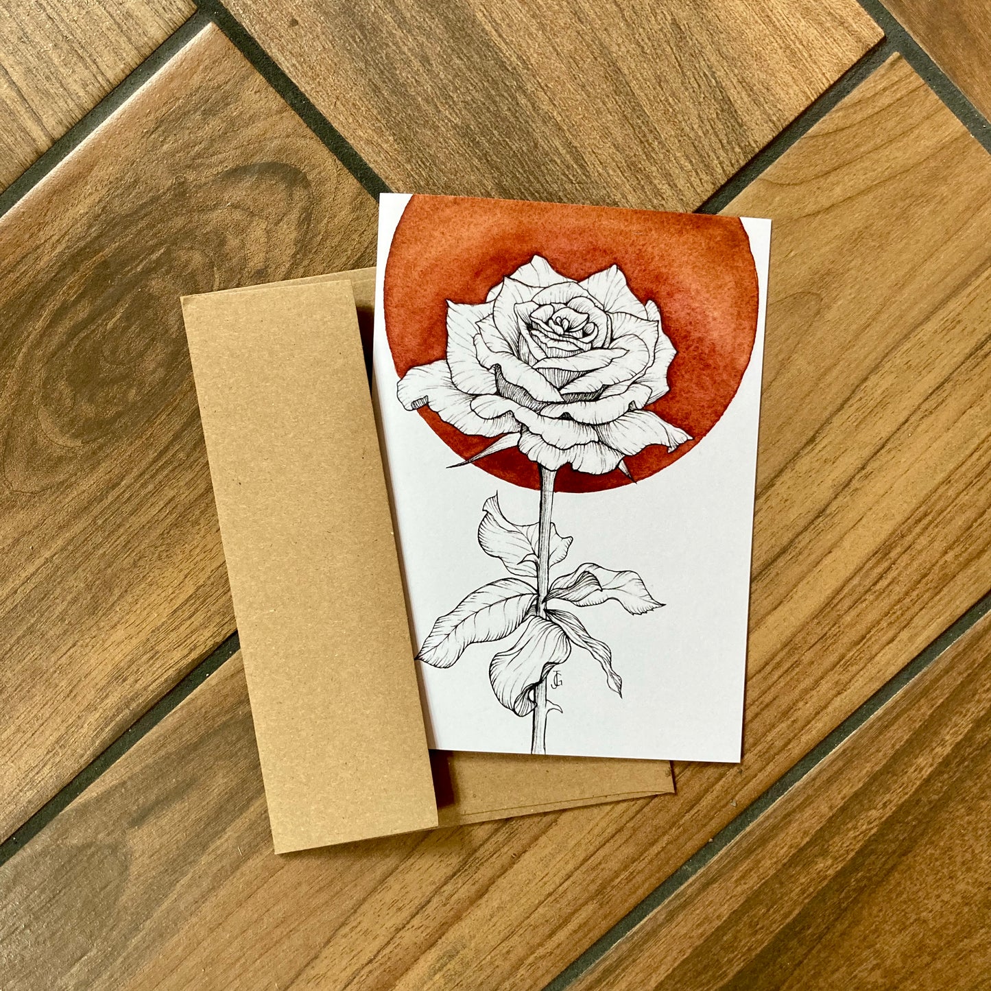 flower shape - blank cards with envelope - 4 pack