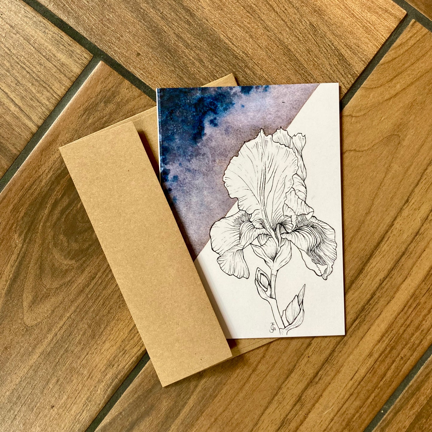 flower shape - blank cards with envelope - 4 pack
