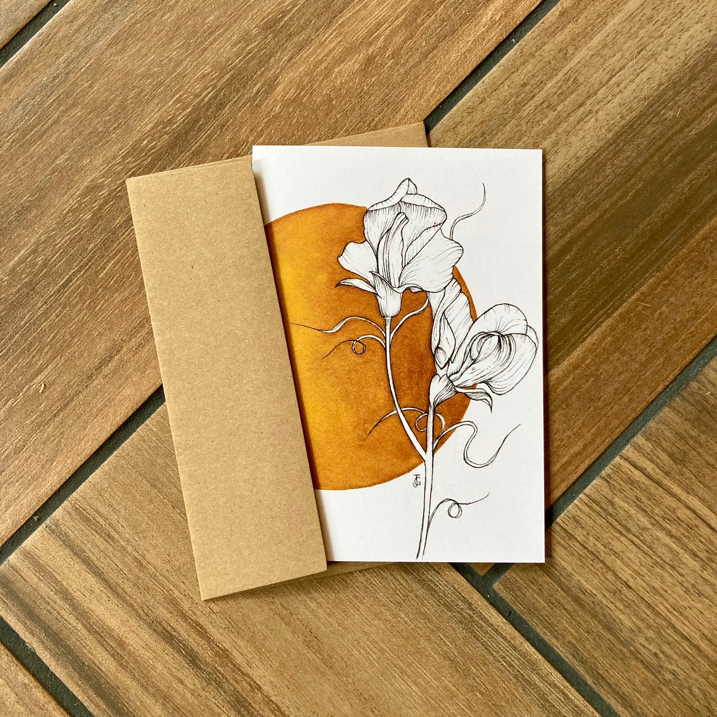flower shape - blank cards with envelope - 4 pack