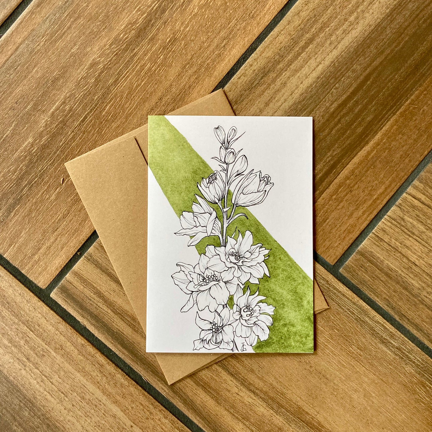 flower shape - blank cards with envelope - 4 pack