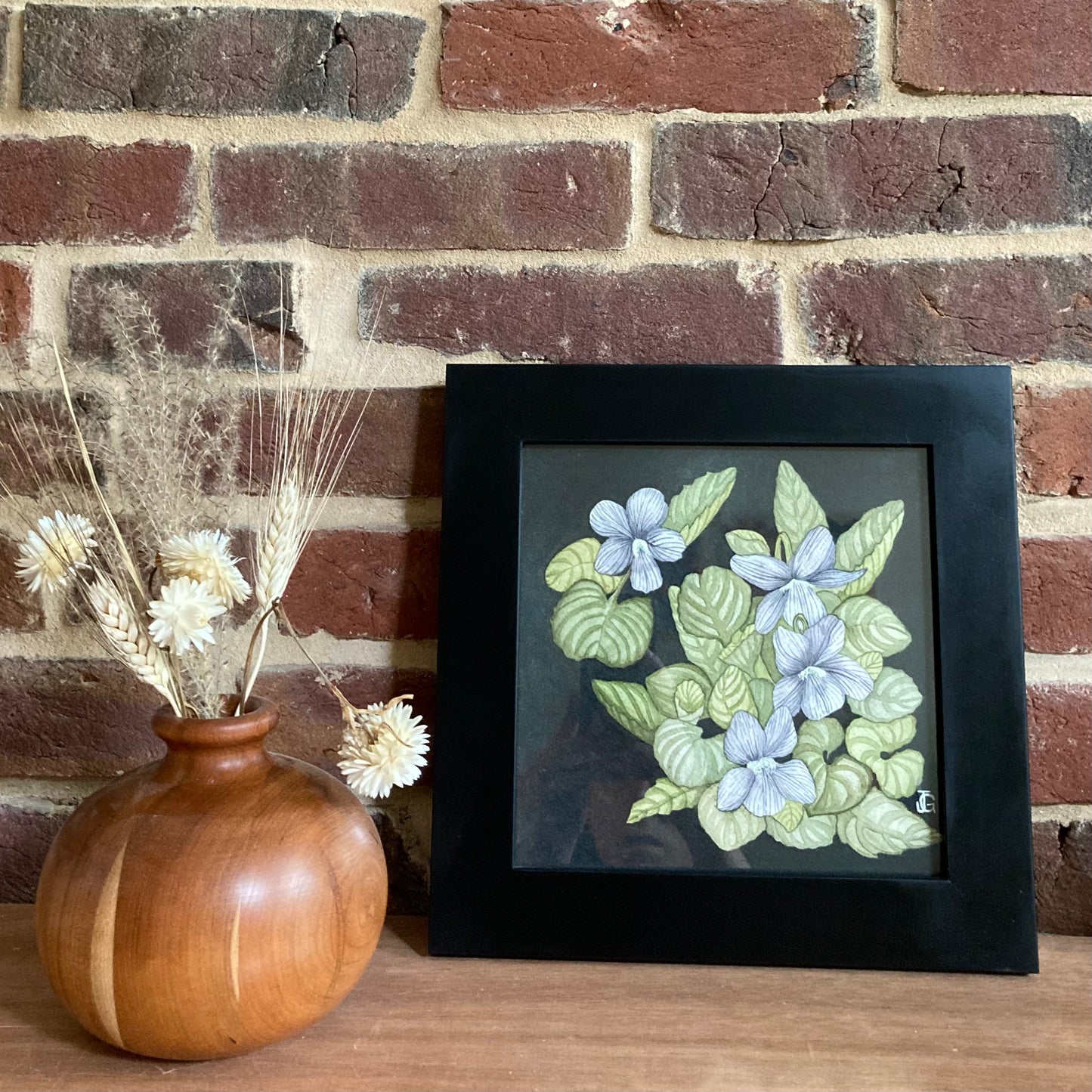 violets original painting - framed