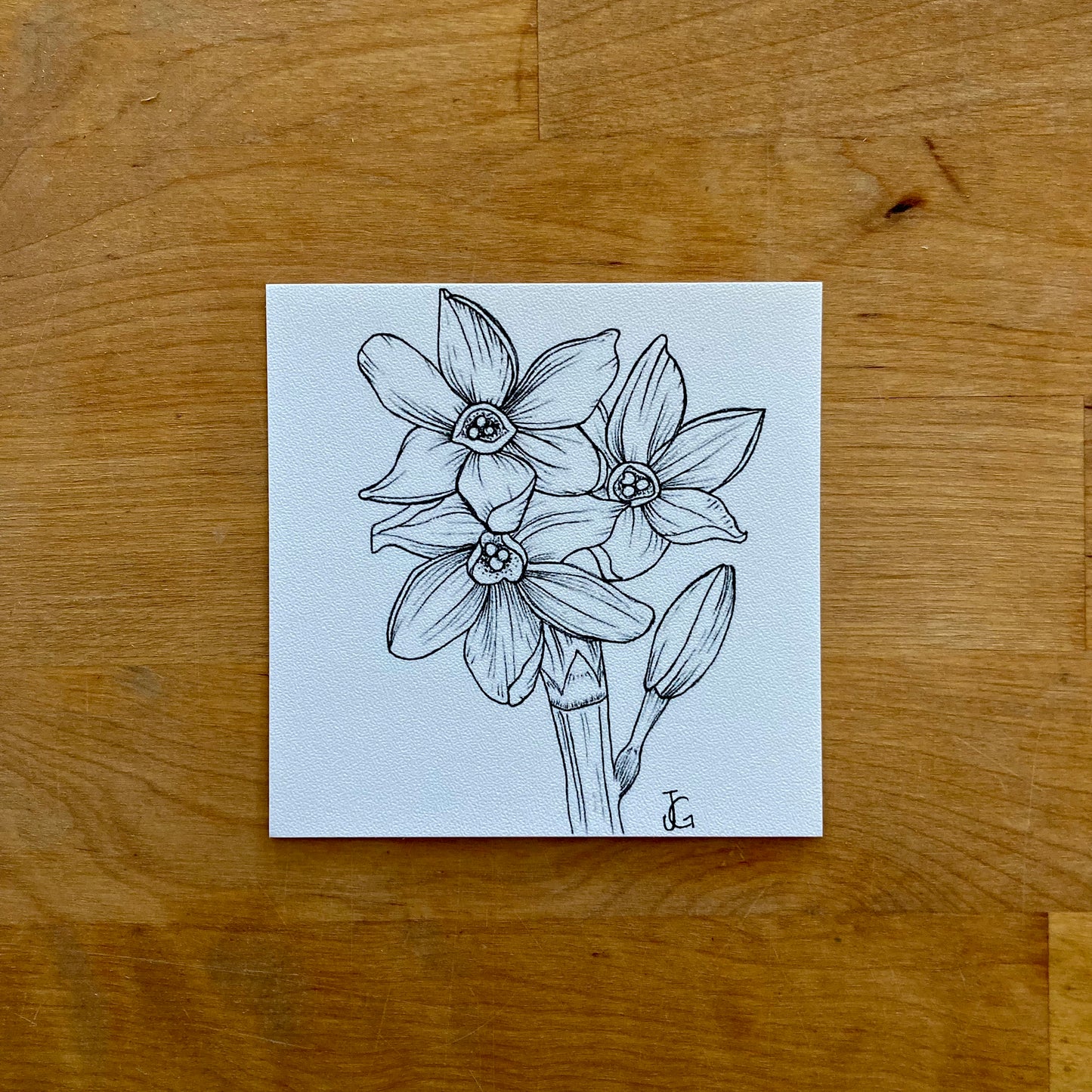 4" x 4" birth month flower prints