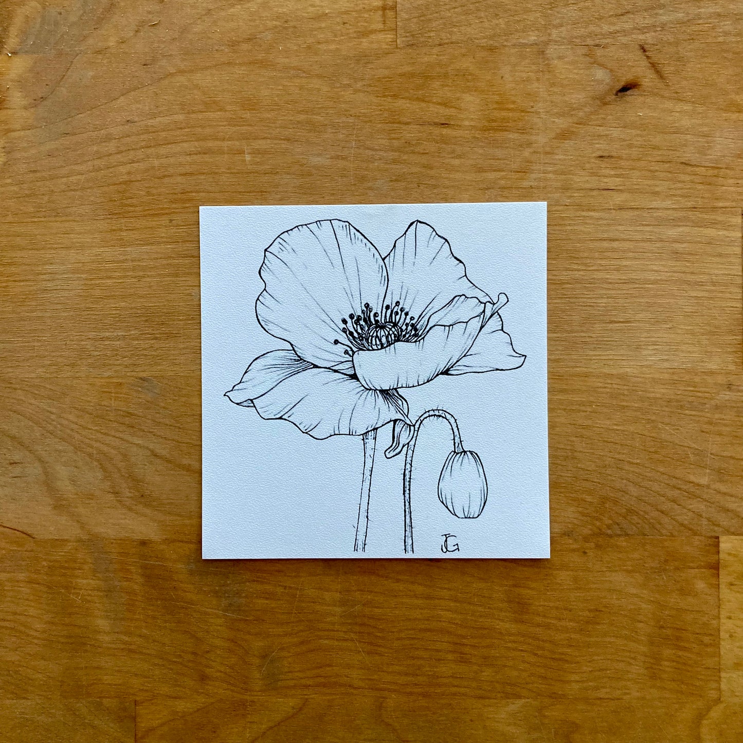 4" x 4" birth month flower prints