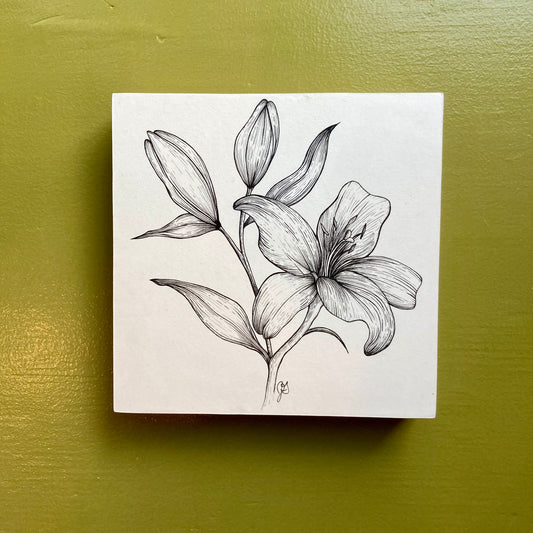day lily original drawing