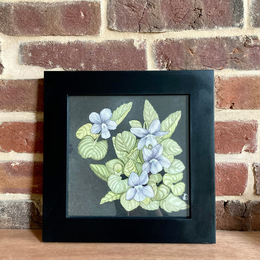 violets original painting - framed